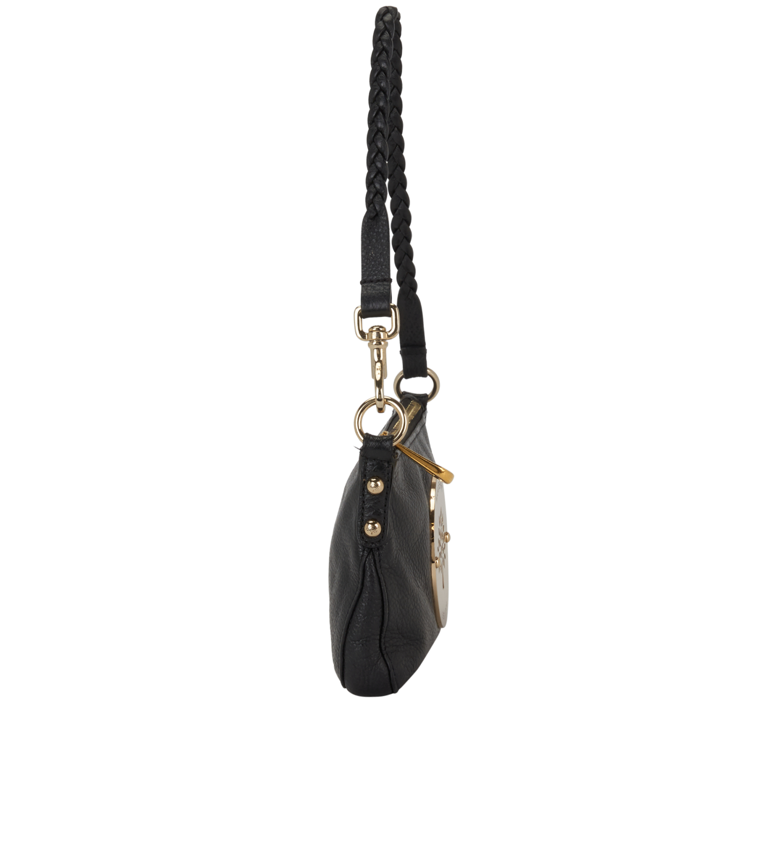 Daria Pochette, &pound;220, Handbags, Black, Leather, Side view